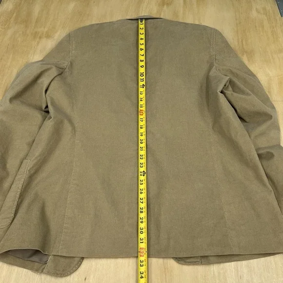 Vintage Eddie Bauer Corduroy Blazer Tall Mens Sz LargeCotton Stretch Khaki